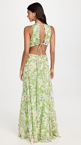 Astr The Label Women's Noya Dress, Light Green Floral, M #TOP2