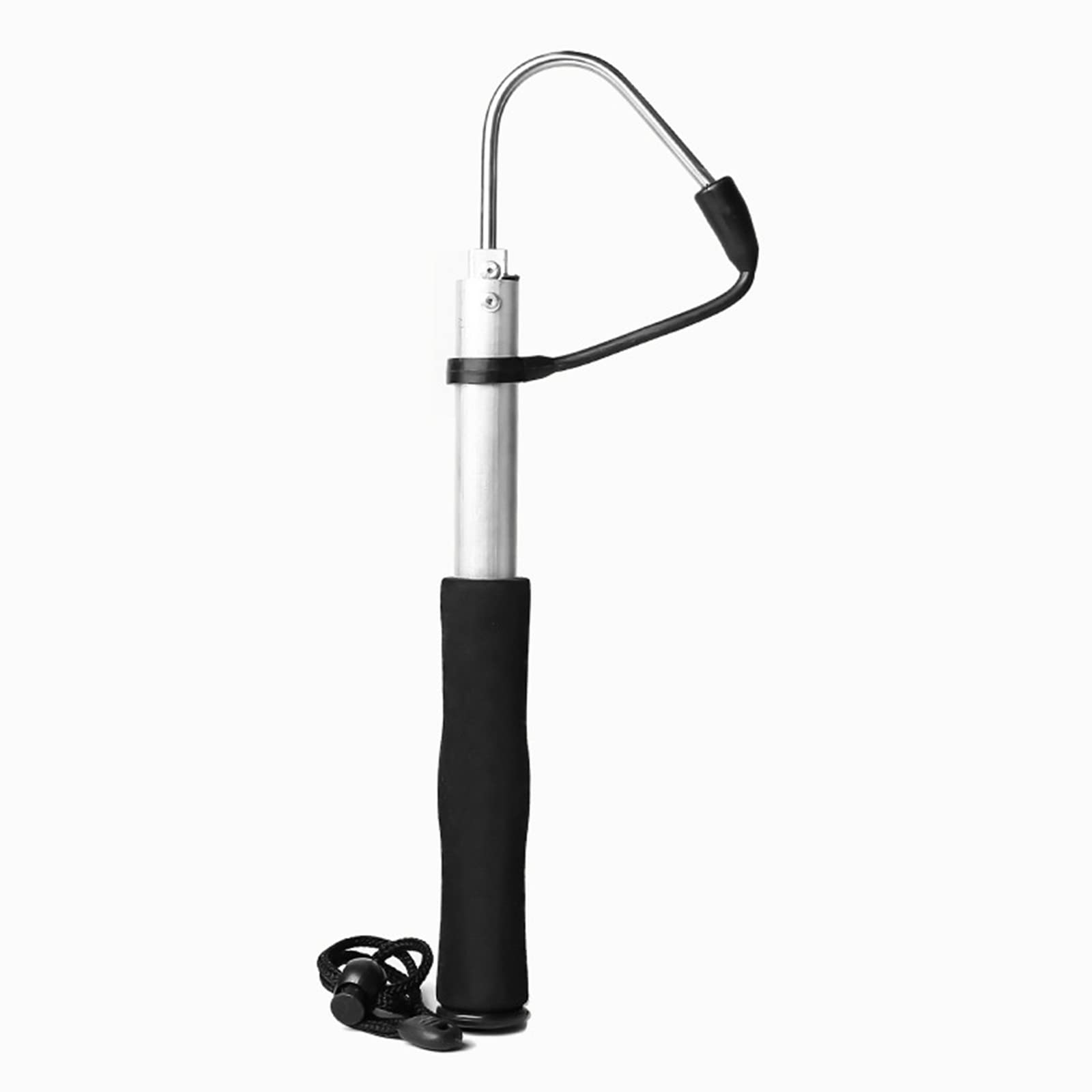 Varilla de fibra vidrio telescópica con agarre EVA gancho acero y tornillo M8 flota cuando está extendida adecuada para pesca agua dulce salada