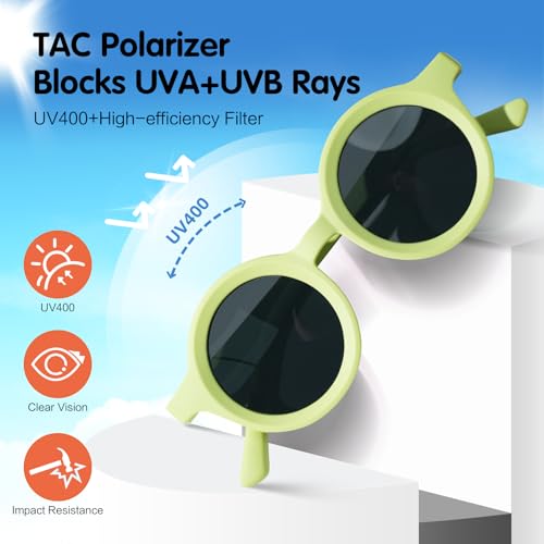 Image of EYEBUDDY Kids Toddler Sunglasses Age 2-4 /3-5 Boys Girls Polarized UV Protection Sun Glasses for Age 2-8