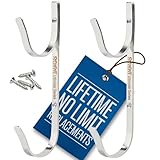 ProTuff Pool Pole Hanger Set – 2 Pack –Comes 3X Stronger Stainless Steel Hooks – Rust-Proof, UV-Resistant, Easy Install on Fence, Wall, Deck – Organize Poles, Nets & Skimmers