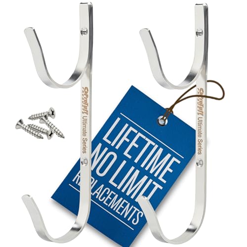 ProTuff Pool Pole Hanger Set – 2 Pack –Comes 3X Stronger Stainles...