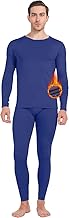 Bunex Men's Fleece Winter Body Warmer Thermal Top Pajama and Bottom Suit Combo Set Unisex Warm Wear (L - 90, Blue)