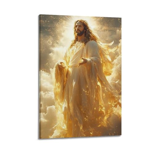 Jésus dans les nuages poster esthétique QXYUIN Matthew Christian pour décoration de chambre zen