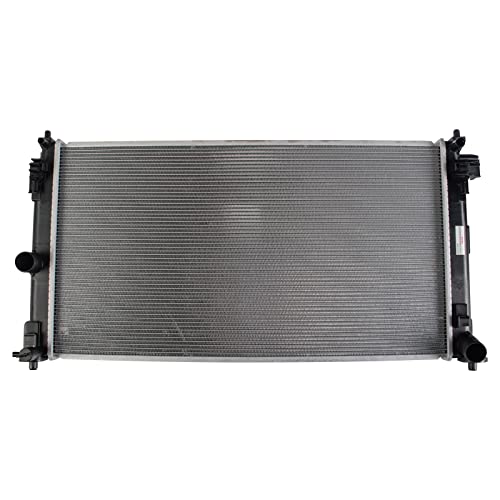 TRQ Radiator Assembly Aluminum Core Plastic Tank Cross Flow Compatible with 2019 Lexus UX200 2019-2020 Toyota Corolla 1.36in Inlet Outlet TO3010372