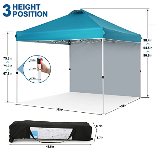Yuego 10X10 Pop Up Canopy (Cyan Blue) #TOP2