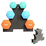 IMFUN Dumbbell Rack, Compact Dumbbell Bracket Free Weight Stand for Home Gym Black(Big Leaves)