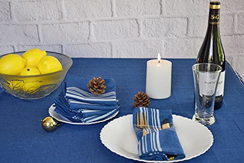 Yourtablecloth Nautical Blue Rectangle Tablecloth (Nautical Blue, 60 X 84 Rectangle/Oblong) #TOP1