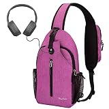 MAYLISACC Womens Sling Crossbody Backpack, Multipurpose Sling Bag for Hiking Travel Camping, Shoulde