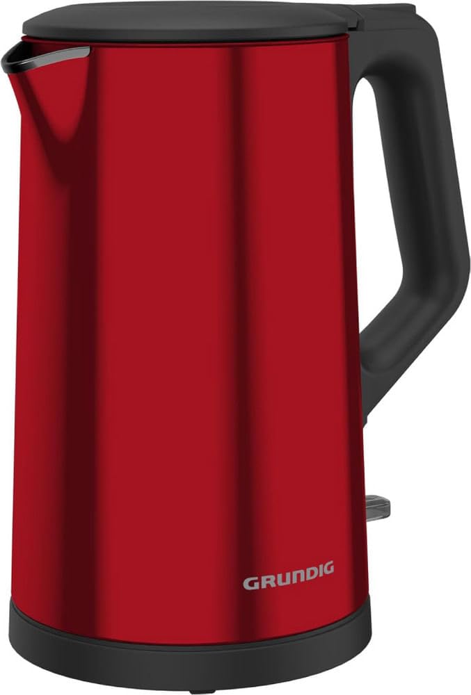 Grundig - WK 8340 Wasserkocher aus Edelstahl - 1,7 Liter Volumen - Verdecktes Heizelement - Integrierte Wasserstandsanzeige - Kabelaufbewahrung - 25 x 22 x 15 cm - Roségold