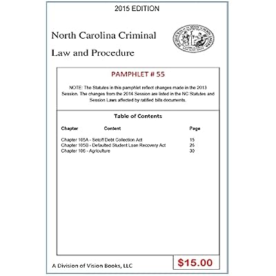 North Carolina Criminal Law and Procedure-Pamphlet 55