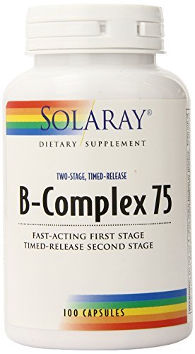 Solaray B Complex Two Stage Time Released Supplement, 75mg, 100 Count by Solaray