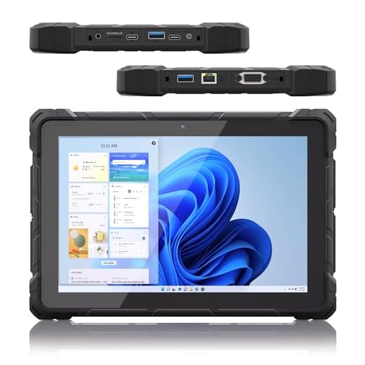 HEIGAOLAPC Rugged Tablet, Win 11 N100 8GB RAM 128GB ROM, 10,1 Zoll Industrie Tablet PC with 8000mAh/7.6V Battery/SIM 4G/GPS/WiFi 5 / BT5.0 / FHD für Outdoor-Feldarbeit