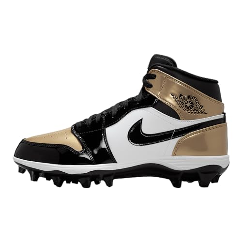 Jordan 1 Mid TD Men's Football Cleat (Metallic Gold/White/Black)