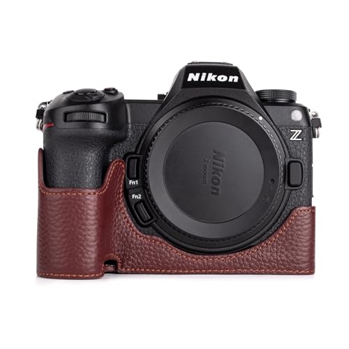 MUZIRI KINOKOO Case for Nikon Z6 III Camera, Retro Style Genuine Leather Half Protective Case for Nikon Z 6III/Z6 III Camera