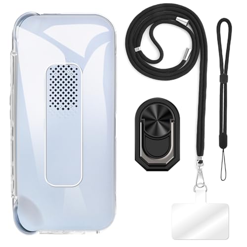 ESACMOT [4 in 1] �P�[�X Ayaneo Pocket S Mini �Ƃ̌݊�������A�X�g���b�v�A���X�g�o���h�A�����O�t���A�ϏՌ��ی�J�o�[���s�p�Z�b�g (�u���b�N�Z�b�g)