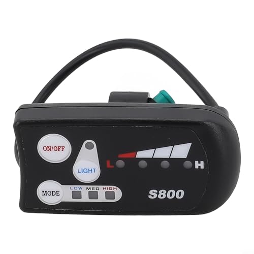 Hoppipola Módulo de visualización Ebike S800 Pantalla LED 36 V 48 V 5 pines interfaz con 190 mm de longitud de cable apto para controladores de bicicleta eléctrica, fácil instalación estándar