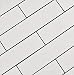 White Porcelain Subway Tile Gloss Finish 2" X 8" ( 88 pieces- Box of 10 Sqft), Wall Tile, Floor Tile, Backsplash Tile, Bathroom Tile, Vogue Brand Designed in Italy