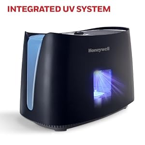 Honeywell Cool Moisture Humidifiers for Bedroom, Medium Rooms, 1.1 Gallon, Invisible Moisture Humidifier for Baby, Kids, Quiet, Easy to Clean, UV Technology, Black, HCM350B — photo 4 of 6