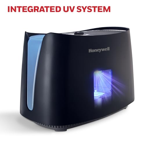Honeywell Cool Moisture Humidifiers for Bedroom, Medium Rooms, 1.1 Gallon, Invisible Moisture Humidifier for Baby, Kids, Quiet, Easy to Clean, UV Technology, Black, HCM350B - Image 4