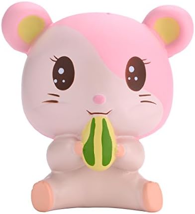 oriker Squishies Pressure-Relief Toy Slow Rising Scented Cute Tori Hamster Squishy 4.7'' High - Pink