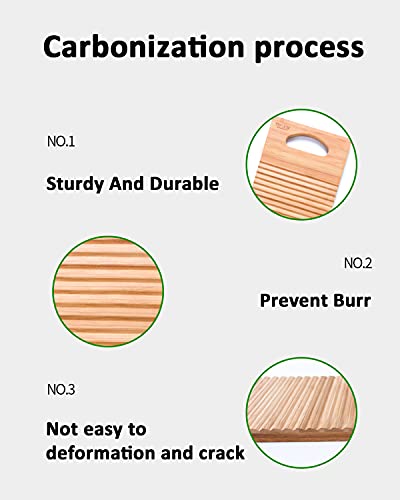 Washboard For Laundry, Septcity Clothes Wash Boards-Old Fashioned Hand Washer For Women School Home Durable Wood Anti-Slip Bamboo Household Tools Vintage Decor(15.7 * 5.9 * 0.7 Inch) #TOP3