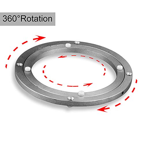 Cbtone 12 Inch Aluminum Lazy Susan Bearing Turntable Bearings 300Mm Silver Turntable Swivel Plate Hardware For Dining-Table #TOP2
