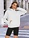 YUCOLEN Womens Half Zip Hoodie Cropped Fleece Sweatshirt with Pocket Long Sleeve Workout Pullover Winter Fashion Clothes White