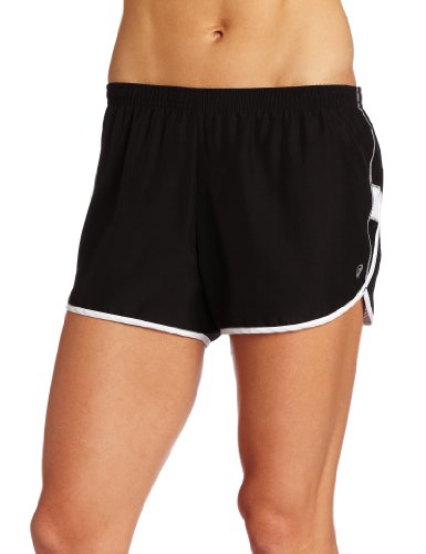 ASICS Women's Quad Short, Black/White, X-Large