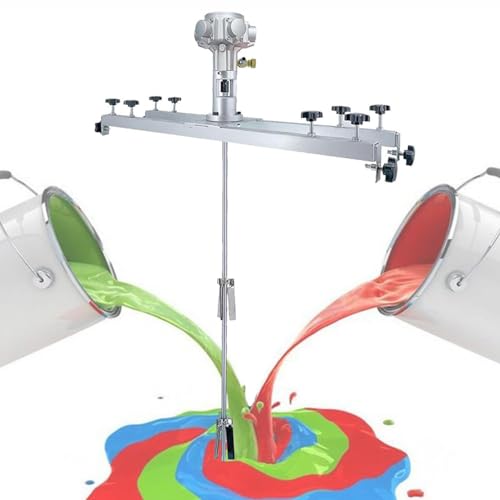 CWCQGH Power Mixers,1 Ton Air Agitator Machine Paint Mixer, 3/4HP Automatic Paint Stirring Machine, IBC Air Agitator Paint Mix Tool, Speed: 0-1800RPM, for Viscous Liquid Ink Dye Chemicals