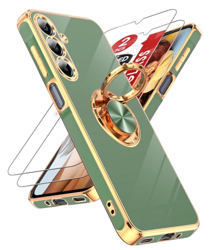 Coque Samsung Galaxy A16 5G béquille magnétique et verre trempé vert