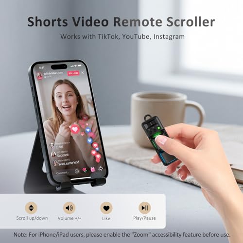 Image of Scrolling Remote Control for TikTok, Bluetooth Remote Page Turner for Kindle APP