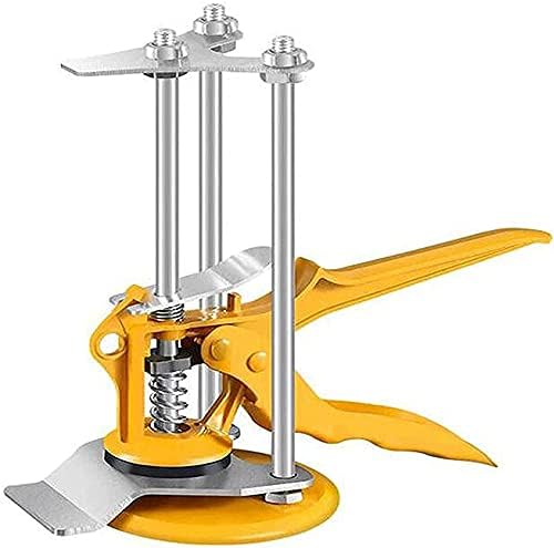 Tile Height Adjust Locator Sets，Three Arms Wall Brick Height Adjuster,Reusable Tile Installation Tool Kit,Door Plate Lifter Cabinet Jack(Yellow, Three Arm)
