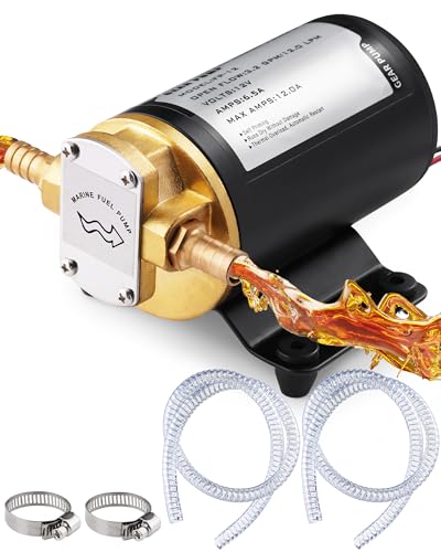 Faitio 12V Oil Extractor Pump 3.2GPM Electric Gear Oil Pump Oil Transfer Pump for Engine Oil Gear Oil Trans Fluid Change Boat Oil Drain Pump Scavenge Pump for Car Truck Mower Marine