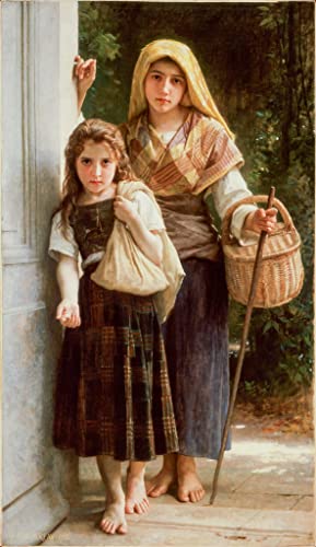 Tableau un peu de cajolerie William Adolphe Bouguereau art mural 60x90