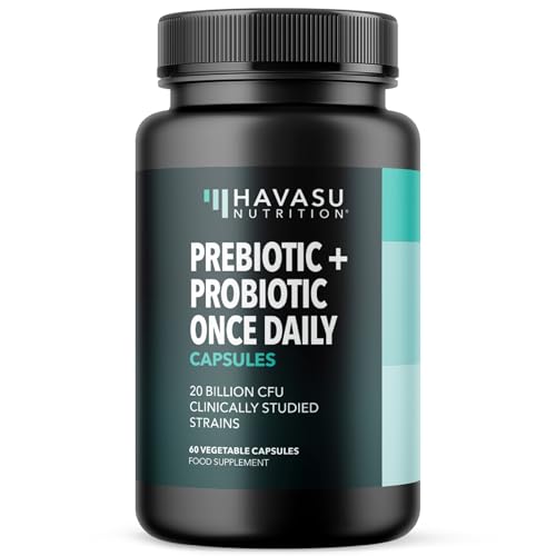 Prebiotics and Probiotics for Women and Men as Digestive Enzyme Support | Healthy Gut Flora with Patent Pending Probiotic and Prebiotic Blend | 60 Non-GMO, Vegetarian Digestive Support Capsules