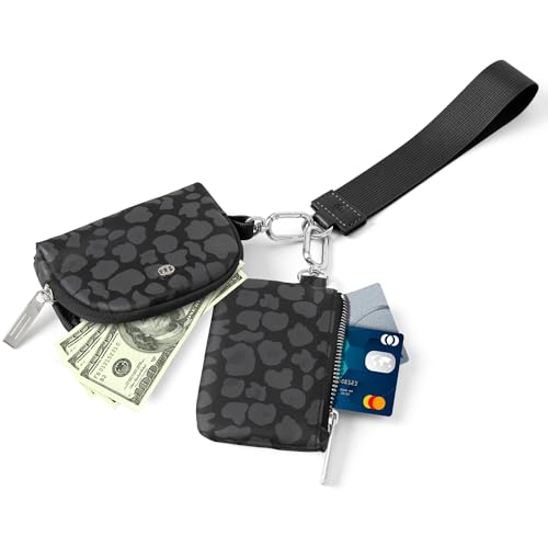 Image of Mum's Memory Mini Zip Around Wristlet Wallets for Women -KeyChain Wallet with Detachable Dual Pouch Wristlet -Key Chain Coin Purse Small Wallets