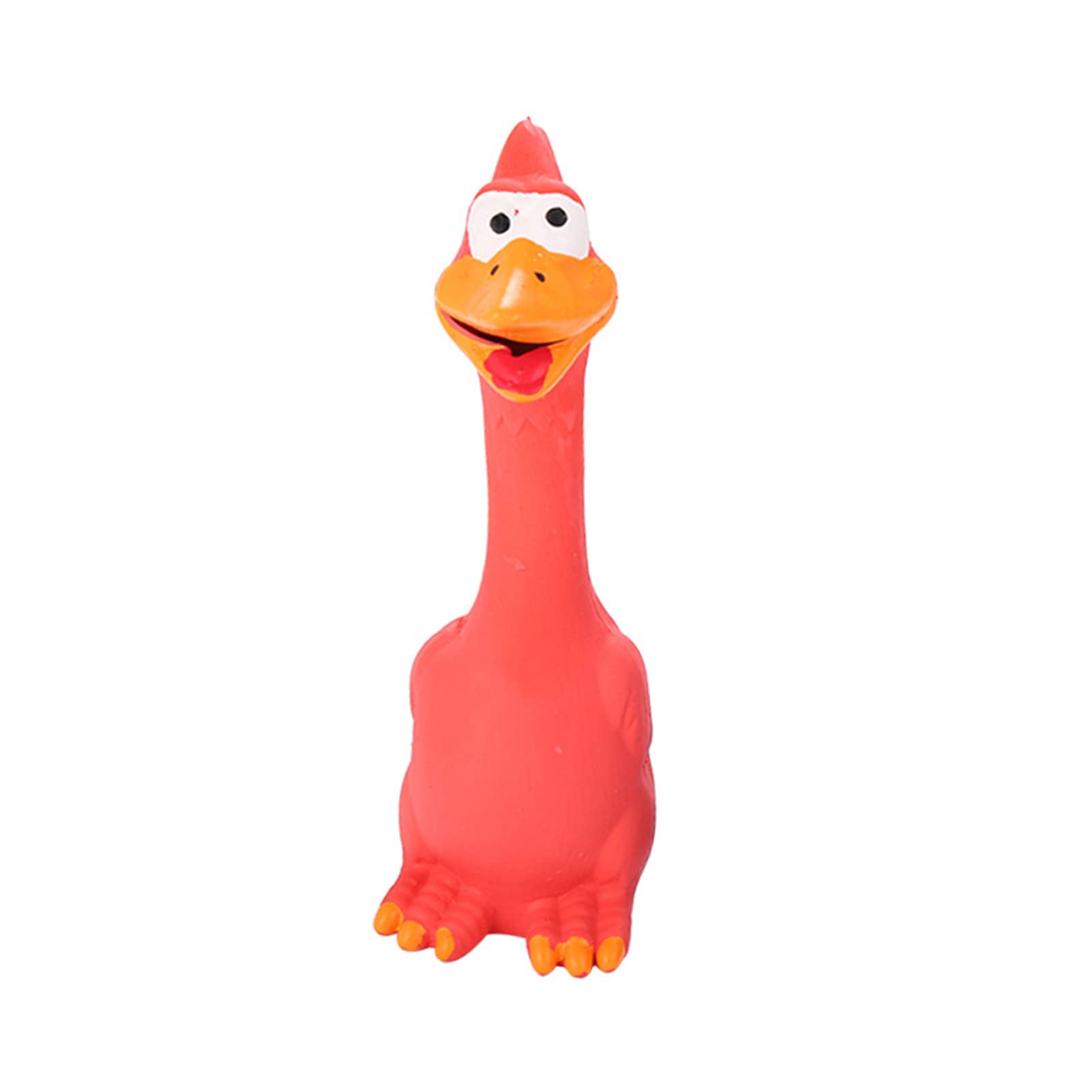 Shitafe Red Chicken Squeaky Dog Toys, Screaming Chicken Latex Squaking Chicken Toy Novelty And Latex Chew Molar Dog Toy For Kids And Dogs, 7.87×2.75In
