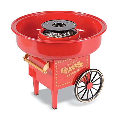 Dfgcnk Zuckerwatte Maker FüR Zuhause,Zuckerwattemaschine Klein Cotton Candy Machine Nostalgia Mit 10 HolzstäBchen…
