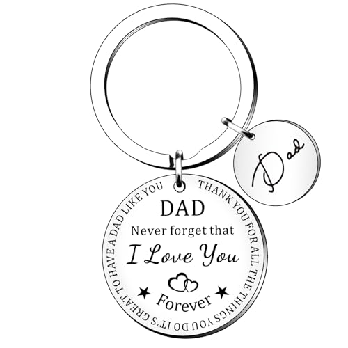 HULALA Dad Gifts Father's Day Gifts From Daughter Son Dad Birthday Gifts Dad Keyring Dad Keychain Dad Key Rings Gifts For Dad