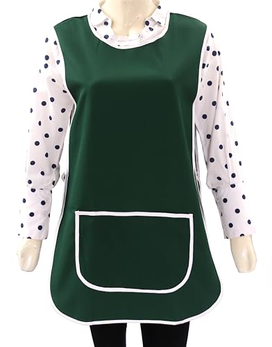 LINEN CLOSET Womens Tabards with Pockets for Men Ladies Cleaning Catering Chef Kitchen Aprons Unisex Hygea Tabard Apron Work Tabards - Image 2