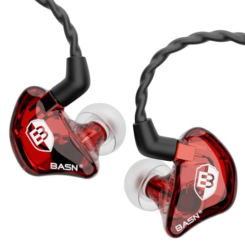 BASN Bsinger PRO �L���C���z�� �C���C���[���j�^�[ �n�C�u���b�h �f���A���_�C�i�~�b�N�h���C�o�[ ���E�� MMCX �P�[�u��2�{�t�� �m�C�Y�A�C�\���[�V���� ���|���� �y�ʐ݌v �~���[�W�V���� �X�e�[�W �X�^�W�I�p (��, 3.5mm�W���b