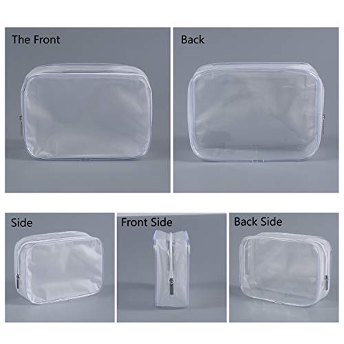 Beforyou 6 Pack Clear Toiletry Carry Pouch With Zipper Portable Plastic Waterproof Cosmetic Bag Tsa Approved For Vacation Travel Bathroom And Organizing (A) #TOP2