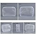 6 Pack Clear Toiletry Carry Pouch with Zipper Portable Plastic Waterproof Cosmetic Bag TSA Approved for Vacation Travel Bathroom and Organizing (White, Small)