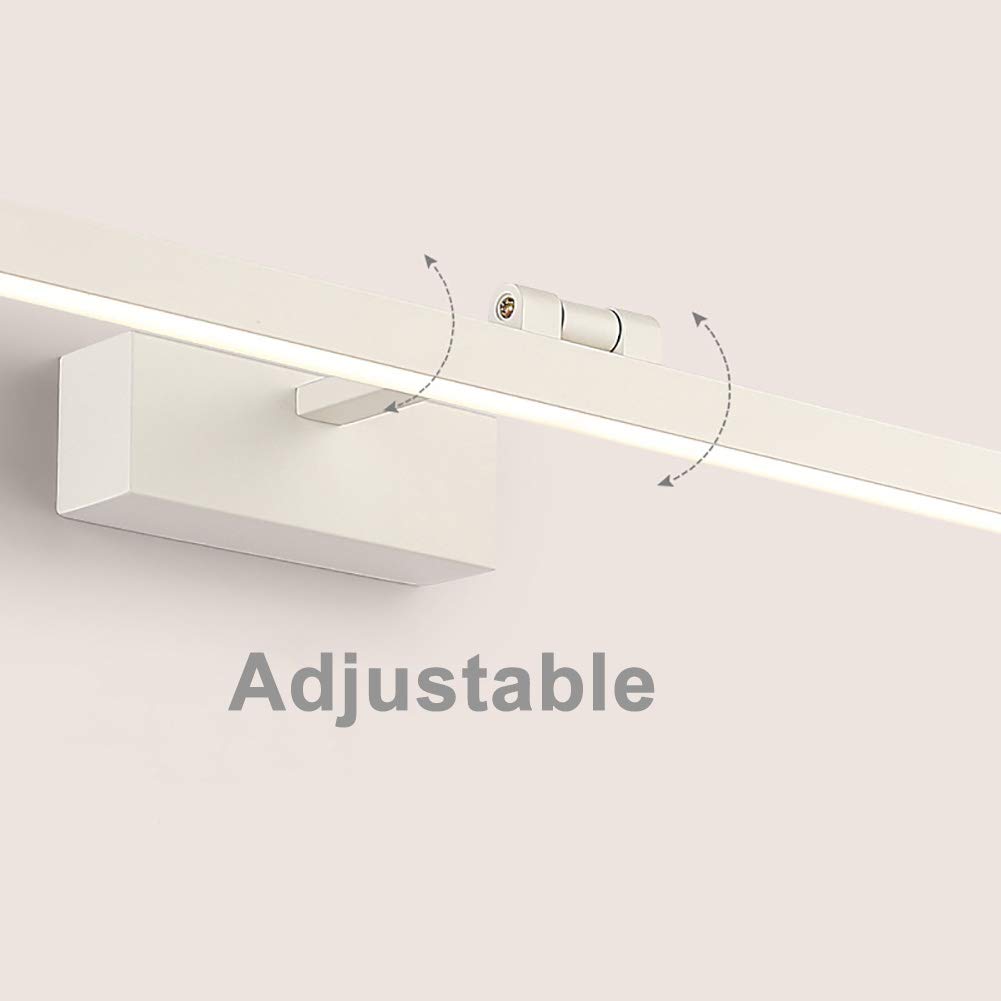 LICHT Moderne Winkel Verstellbar Led Badleuchte 14w, Wasserdichte Spiegelleuchte Schrankleuchte Anti Beschlag Schminklicht-schwarz-warmweiß 14w 60cm