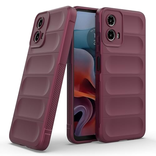 Image of amazon basics Back Case Cover for Motorola Moto G45 5G | Compatible for Motorola Moto G45 5G Back Cover | Liquid Silicon Magic Case with Camera Protection | Plum