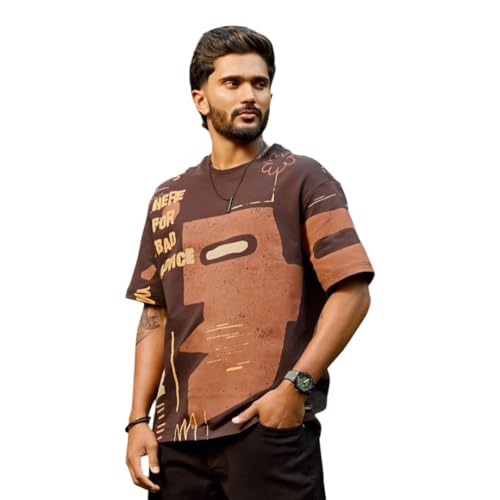 Image of WROGN Men's Pure Cotton T-Shirt | Heavy GSM | Oversized Fit
