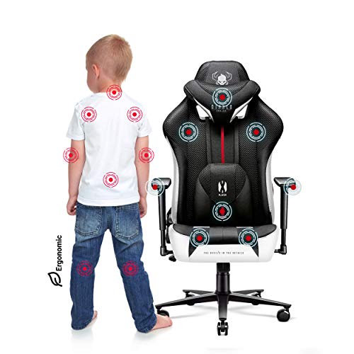 Diablo-X-Player-20-Silla-Gaming-para-Ninos-Oficina-Apoyabrazos-3D-Diseno-Ergonomico-CuelloCojin-Lumbar-Blanco-Negro-S