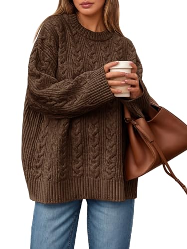 Saodimallsu Womens Cable Knit Sweater Oversized...