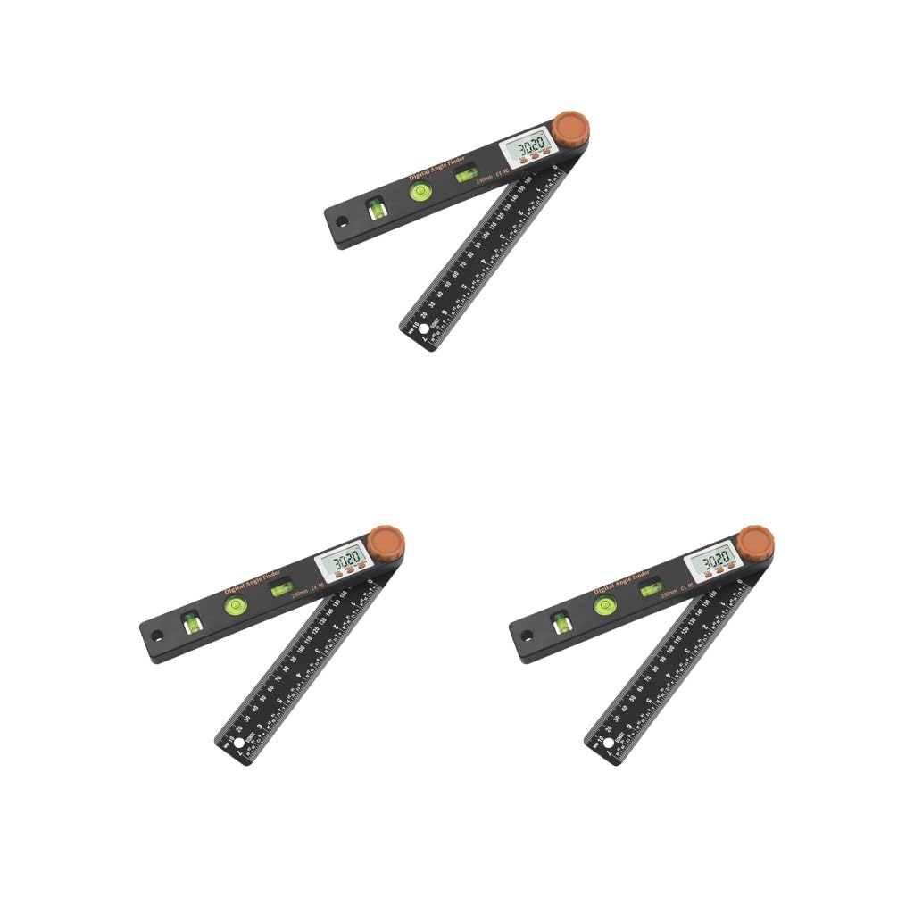 Lot de 3 rapporteurs numériques portables lavables professionnels pliables à suspendre alimentés par piles
