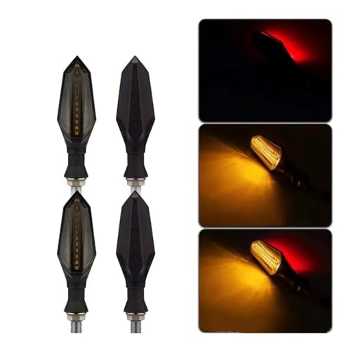 Clignotant dynamique moto LED avec feux de position intégrés design noir